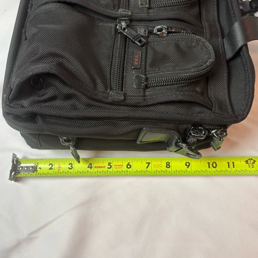 TUMI Alpha Expandable Ballistic Nylon Briefcase Messenger Laptop Bag 26114DH